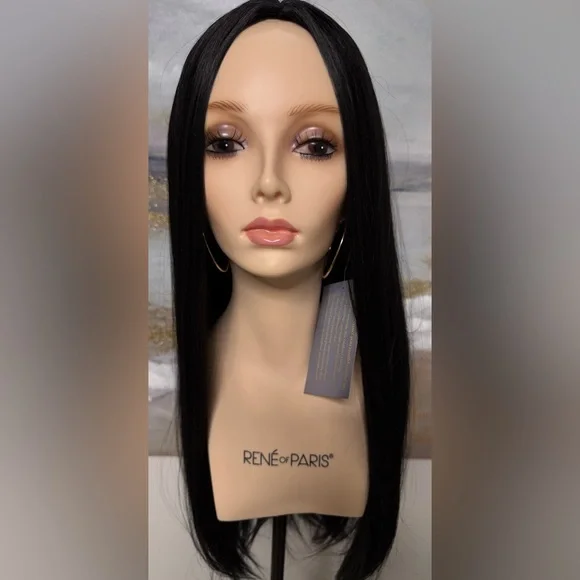 HAIR, 28” Straight, Center Part, Jet Black - Picture 2 of 11